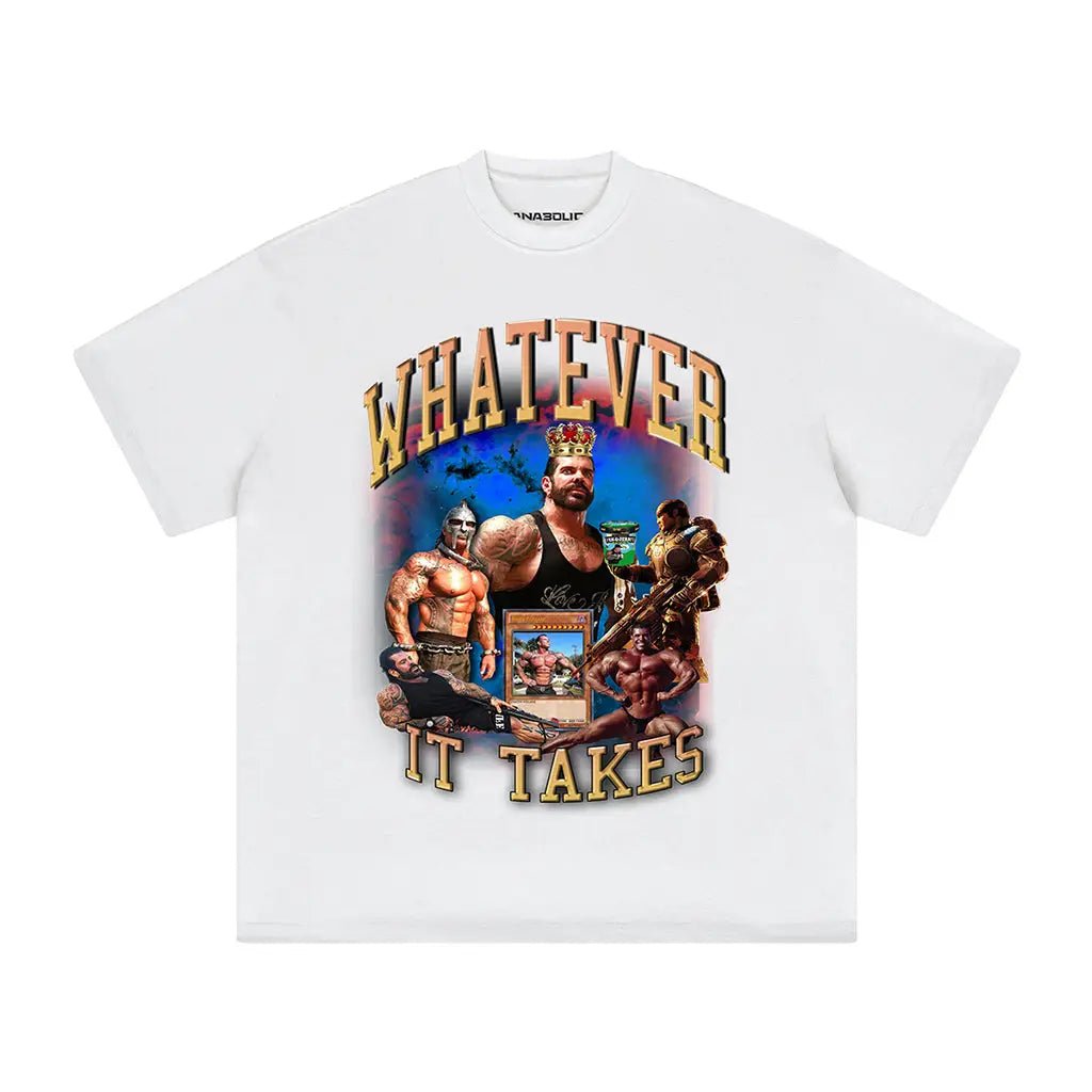 Whatever it Takes | Oversized Heavyweight T-shirt - White / Xs