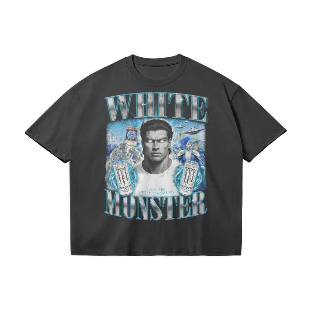 White Monster | Oversized t Shirt Black / s