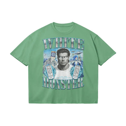 White Monster | Oversized T-shirt - Forest Green / s