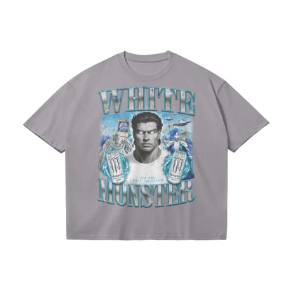 White Monster | Oversized T-shirt - Light Gray / s