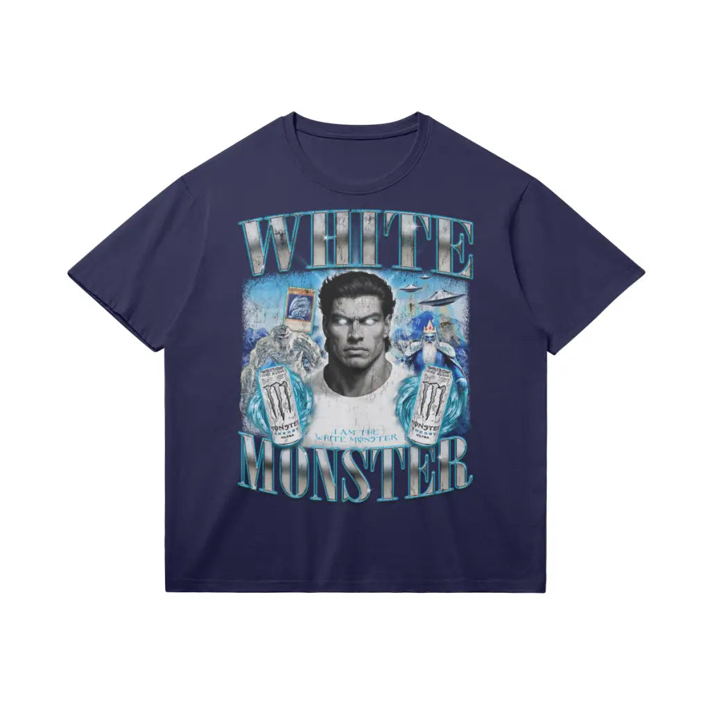 White Monster | T-shirt - Dark Navy / Xs