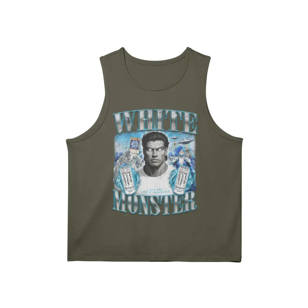 White Monster | Tank Top - Charcoal Grey / s